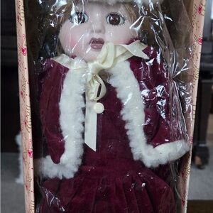 Schmid Doll House Lara's Theme Vintage Style Porcelain Doll with original box